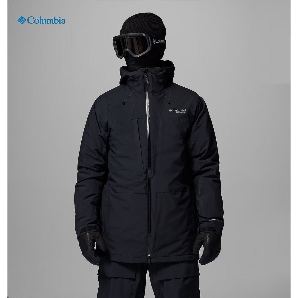 Columbia Winter District II Interchange Jacket Mens M Black Ski Coat Omni-Heat